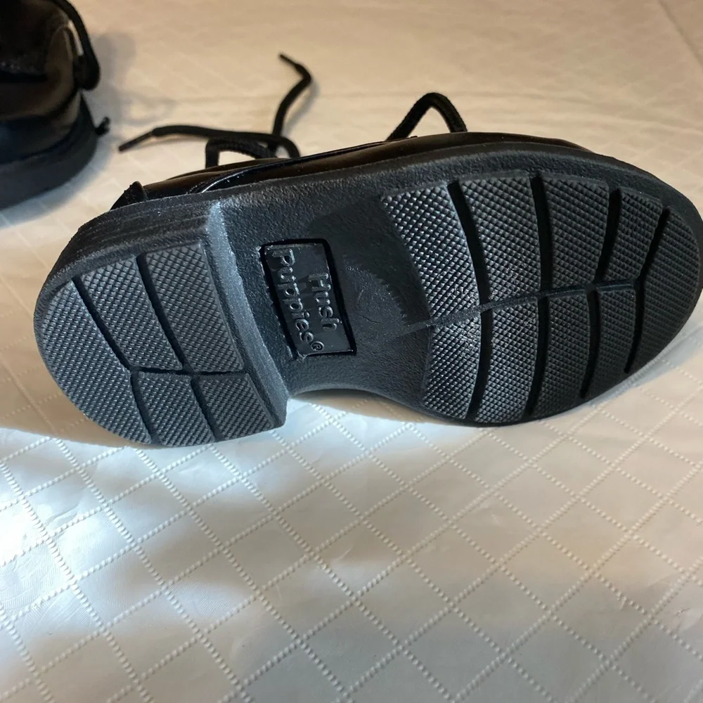 Hush Puppies Classic Black Kids Dress Shoes size infant 5.5